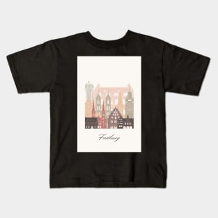 Freiburg, Germany, map skyline - 04 style Kids T-Shirt